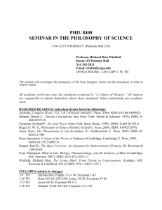 phil 8400 seminar in the philosophy of science