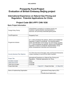 international experience on natural gas pricing and regulation