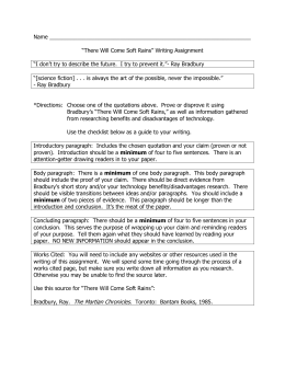 Science Essay Example There Will Come Soft Rains Writing Assignment Thesis Statement For An Essay also Essay On Importance Of Good Health There Will Come Soft Rains Question Response Sheet Essay Com In English