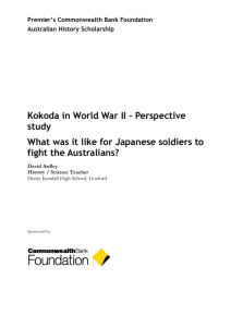 Kokoda in World War II - Perspective study