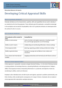 Developing critical appraisal skills