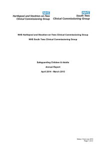 CCG Safeguarding Annual report 2014-15