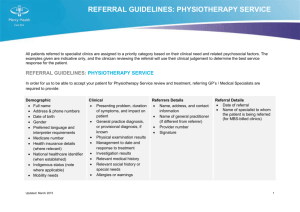 Referral Guideline - Physiotherapy_V0.2