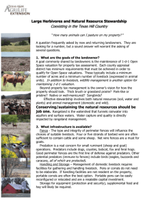 Domestic Livestock and Natural Resource Stewardship