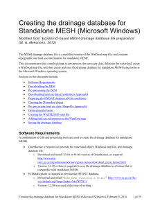 Creating the drainage database for Standalone MESH (Microsoft