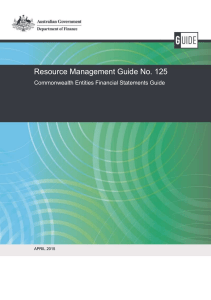 RMG 125 Commonwealth Entities Financial Statements Guide