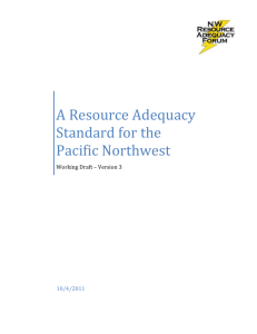 A Resource Adequacy Standard for the Pacific Northwest