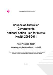 National Action Plan for Mental Health 2006-2011