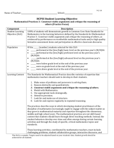 Secondary Math Practice 3 SLO