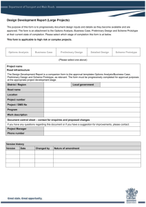 Design Development Report (Large Projects)