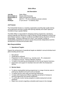 Job Description and Criteria