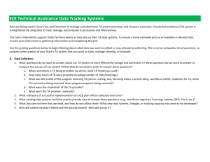 ECE Technical Assistance Data Tracking Systems