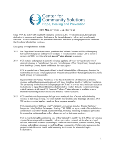 CCS Milestones and History - Center for Community Solutions