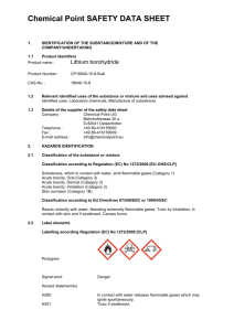 Chemical Point SAFETY DATA SHEET