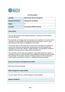Job Description & Person Specification
