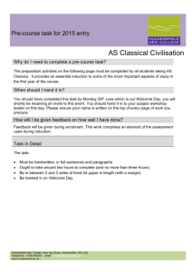 Classical Civilisation - Huddersfield New College