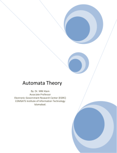 Word handouts Theory of Automata