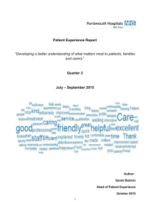 Q2 Patient Experience Report