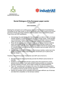 Social Dialogue of the European paper sector