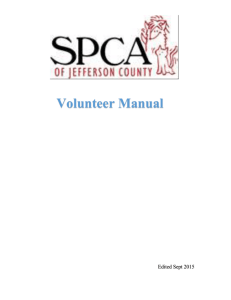 Volunteer Code of Ethics - Jefferson County S.P.C.A.