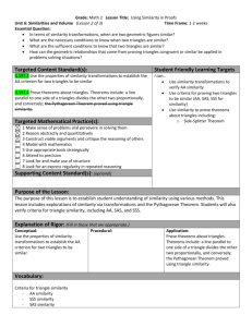 Editable Lesson 2 Using Similiarity in Proofs Plan