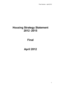 Housing Strategy for North Dorset 2012-15