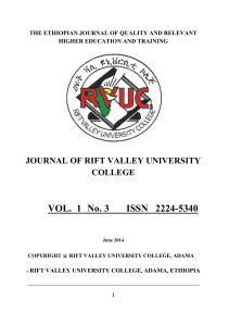 the ethiopian journal of quality and relevant
