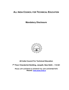 Mandatory Disclosure - Thakur Institute of Management Studies