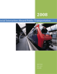Social Interaction Aboard Public Transportation