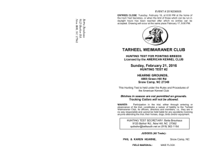 Sunday Premium (doc) - Tarheel Weimaraner Club