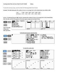 Scatter Plot LSRL Guide for TI-83-84
