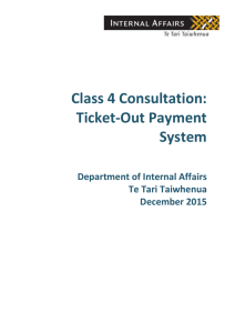Class 4 Consultation: Ticket-Out Payment System