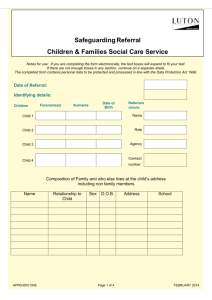 Children & Families Social Care Service