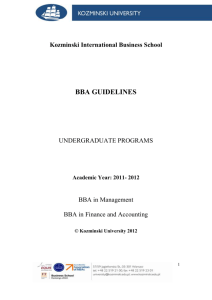 BBA DIPLOMA EXAMINATION PROCEDURE: planning/timetable