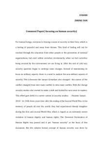 I34048 ZHENG YAN Comment Paper( focusing on human security)