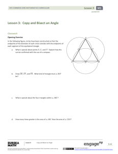 Lesson 3: Copy and Bisect an Angle