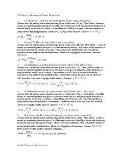 cAPPhysics1 15_16 Homework Packet Orientation AK