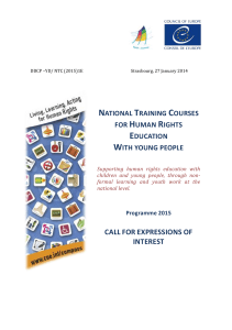 National Training Courses in 2015