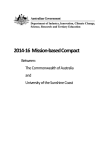University of the Sunshine Coast - Department of Education and