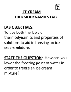 ice cream thermodynamics lab