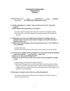 Homework #3 – Answers