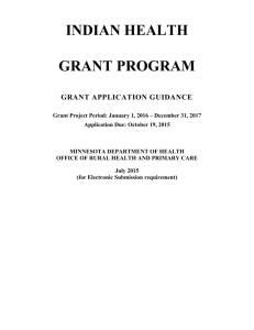 Indian Health Grant Program, 2015