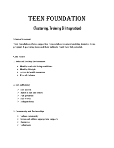 Teen Foundation Proposal