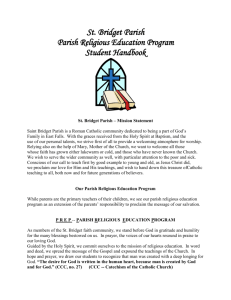 website copy of handbook - St. Bridget Catholic Community