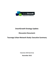 Tauranga Urban Network Study: Executive Summary