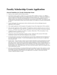 Faculty Scholarship Grants Application