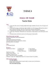 Theme 6 Hall of Fame Teacher Notes