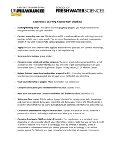 Experiential Learning Requirement Checklist