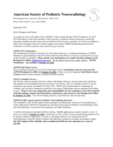 President`s Letter - American Society of Pediatric Neuroradiology