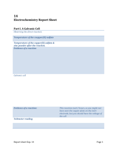 Chem 1B-Experiment 14 Report sheet
